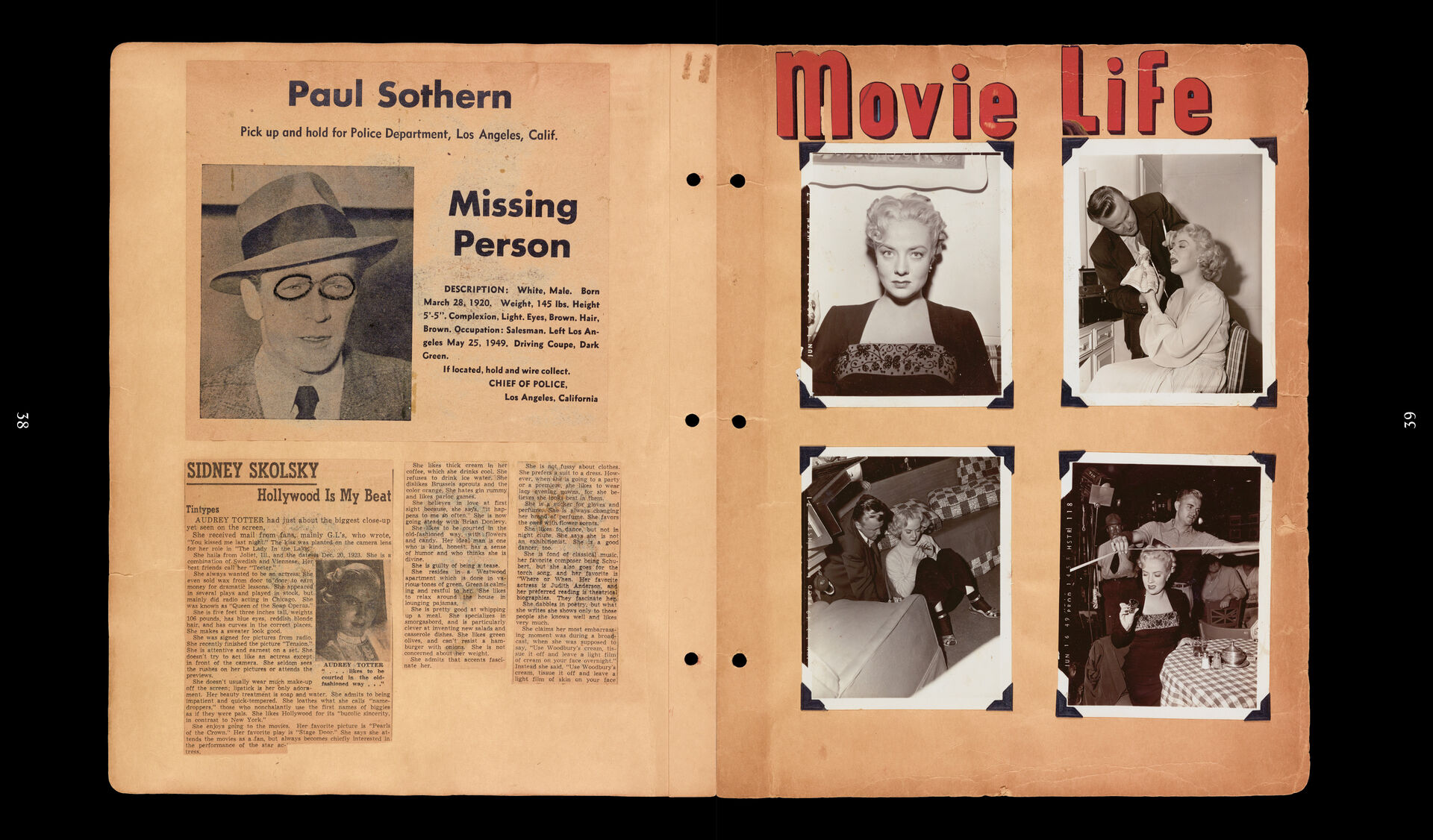 John Truwe Scrapbook 1 John Truwe papers Margaret Herrick Library Academy of Motion Picture Arts and Sciences Beverly Hills United States