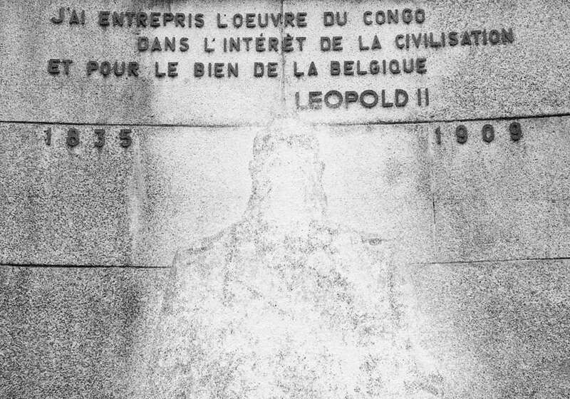 Detail from the monument to erased King Leopold II Arlon copyright Oliver Leu 2020