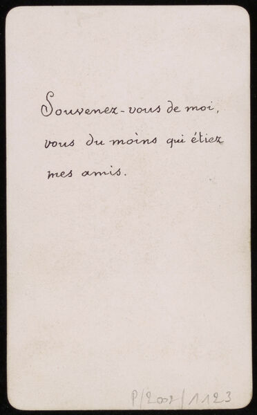 Anoniem Souvenez vous de moi vous du moins qui étiez mes amis ca 1878 Collectie FOMU P 2002 1123